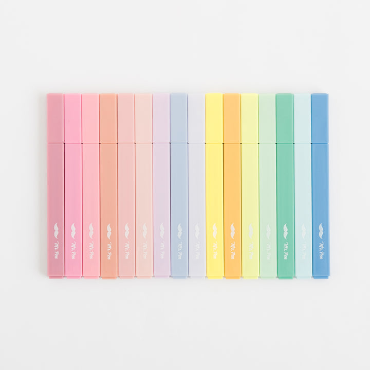 Aesthetic Highlighters - 16 pcs - Chisel Tip - Non Bleed
