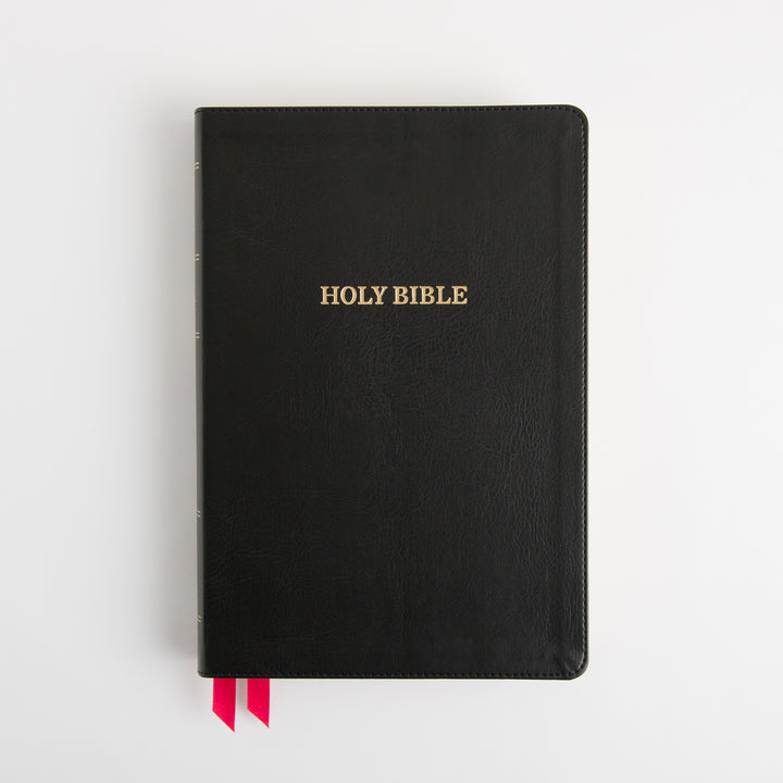 KJV Deluxe Reference Bible - Giant Print - Cross References - Red Letter - Deluxe Leathersoft - Black
