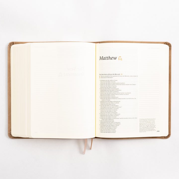 NLT Notetaking Bible - Leather Like - Marlo Theme