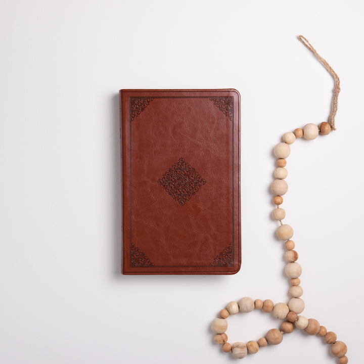 ESV Large Print Value Thinline Bible - Tan - TruTone - Ornament Design