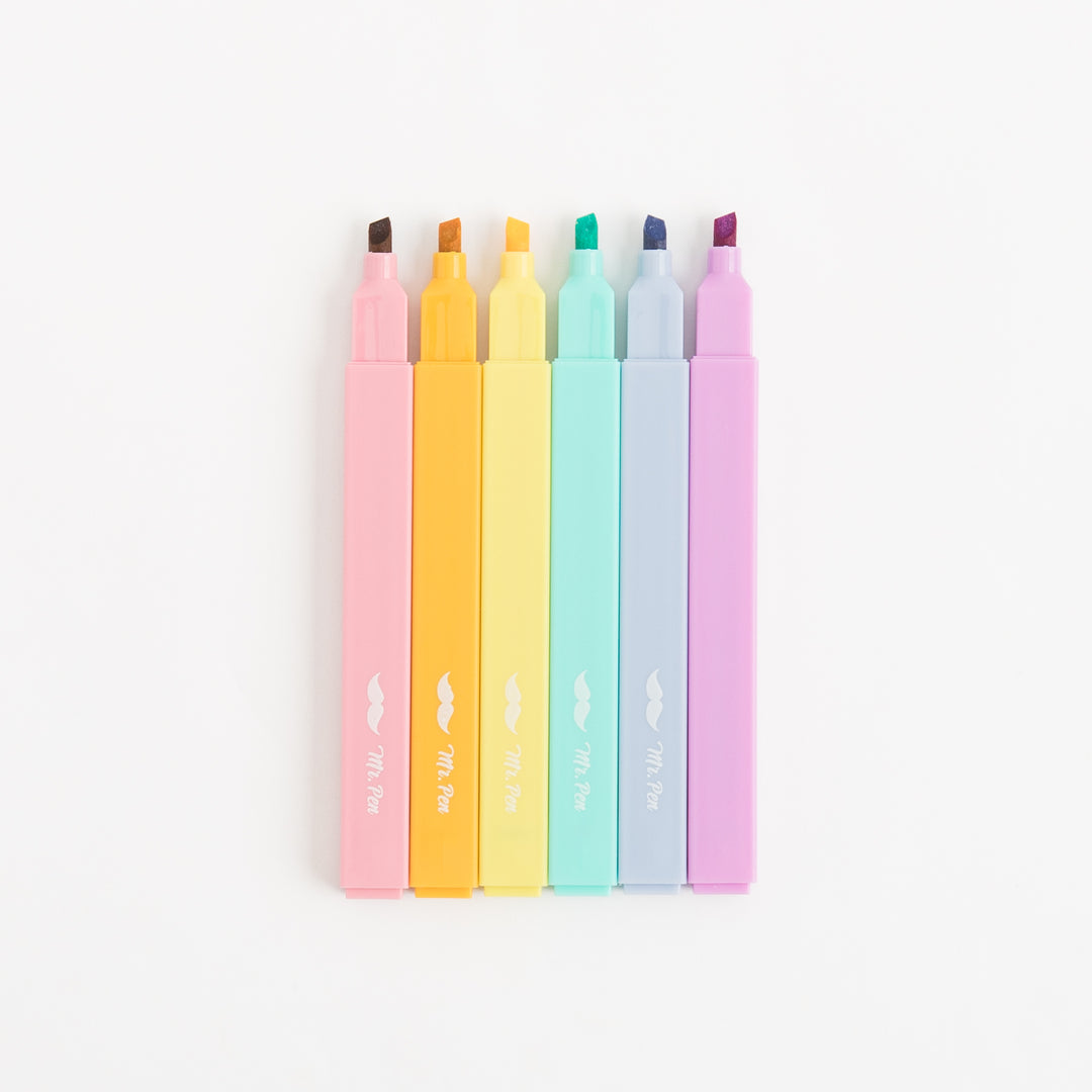 Aesthetic Highlighters and Pens - 12 Pack - No Bleed