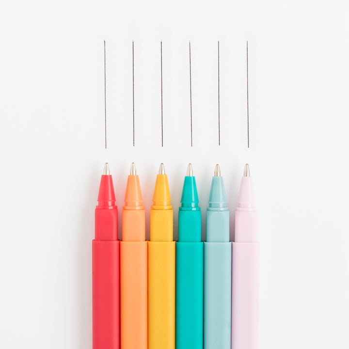 Aesthetic Highlighters and Pens - 12 Pack - No Bleed