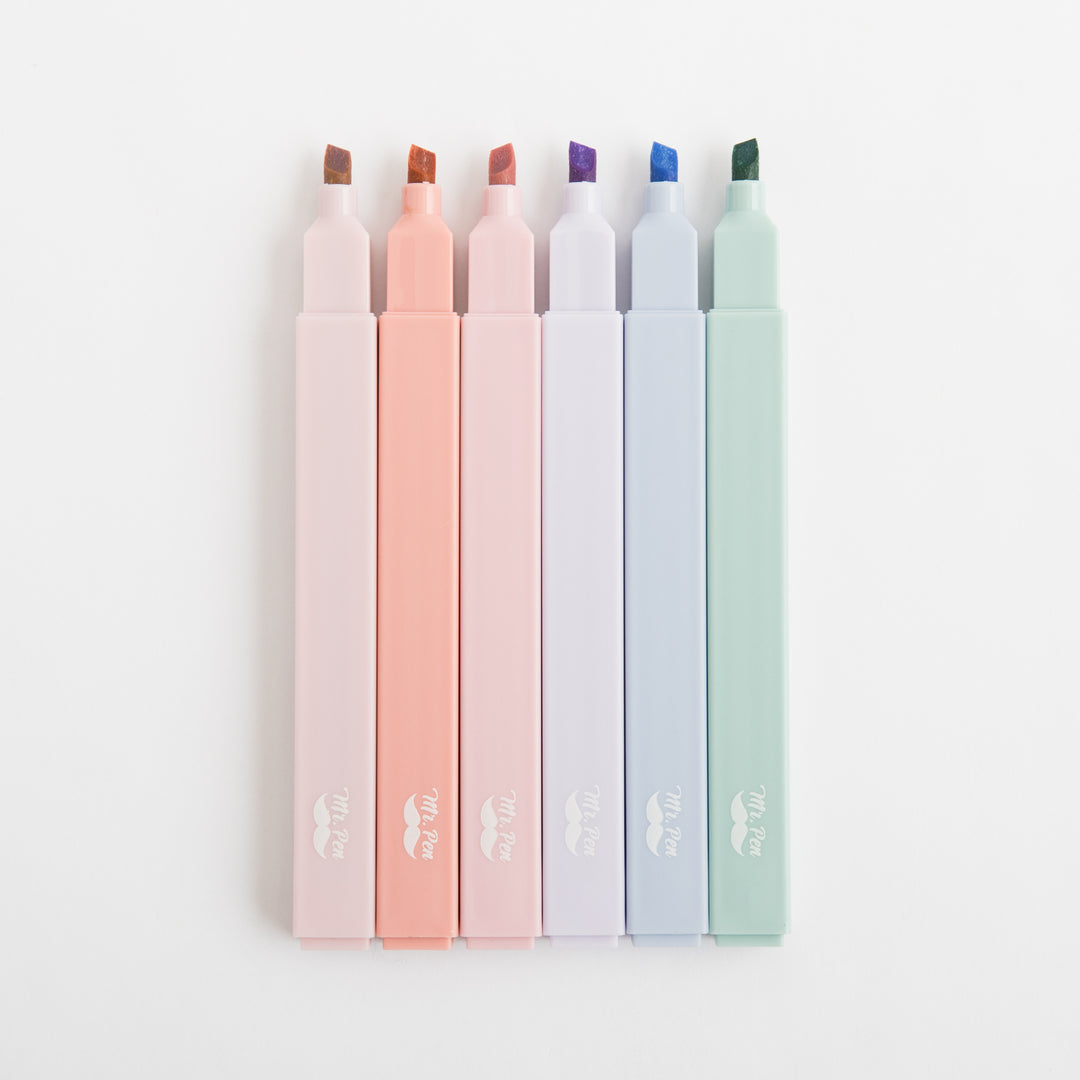 Aesthetic Highlighters and Pens - No Bleed - 12 Pack - Morandi Color Bible Highlighters for Bibles - Bible Pens