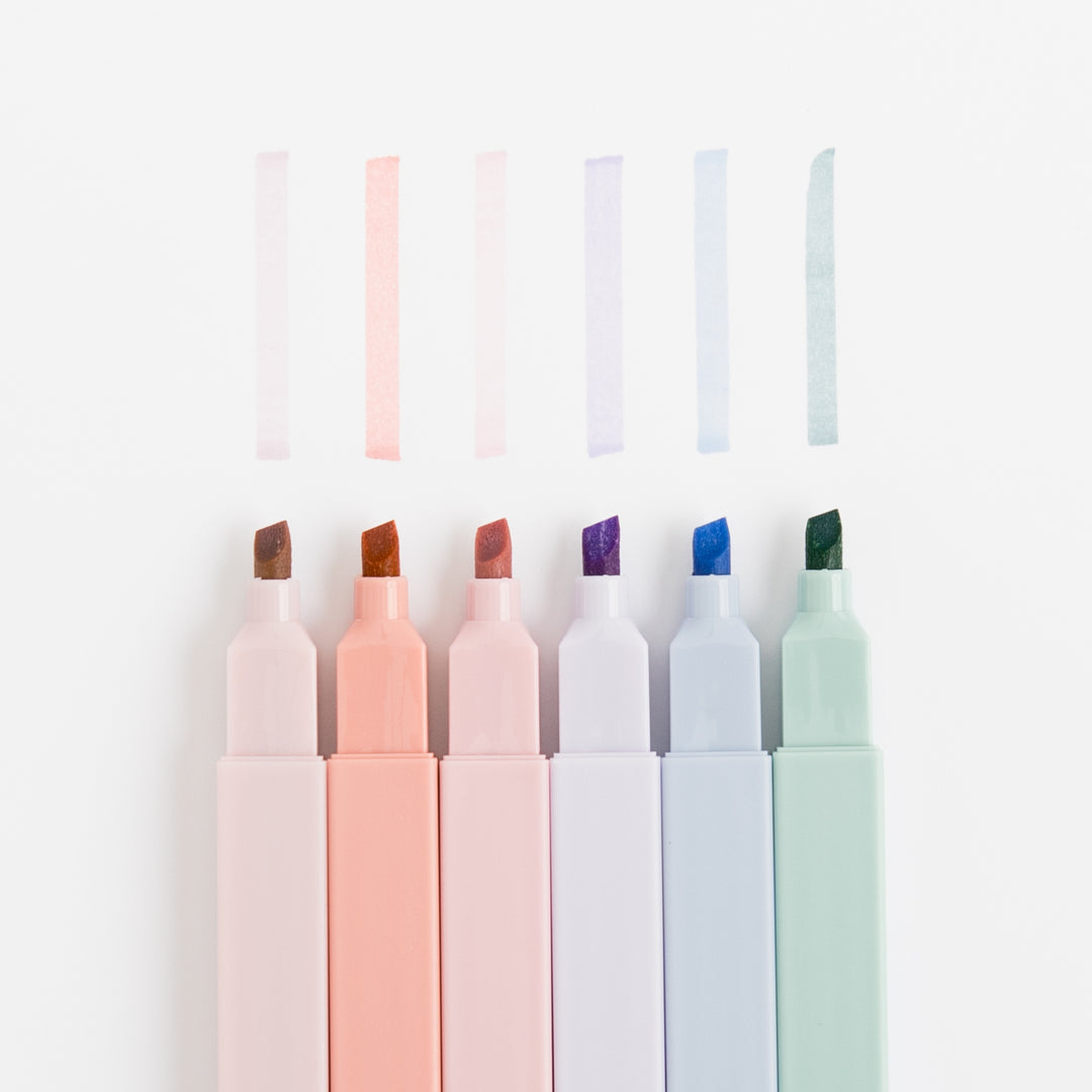 Aesthetic Highlighters and Pens - No Bleed - 12 Pack - Morandi Color Bible Highlighters for Bibles - Bible Pens