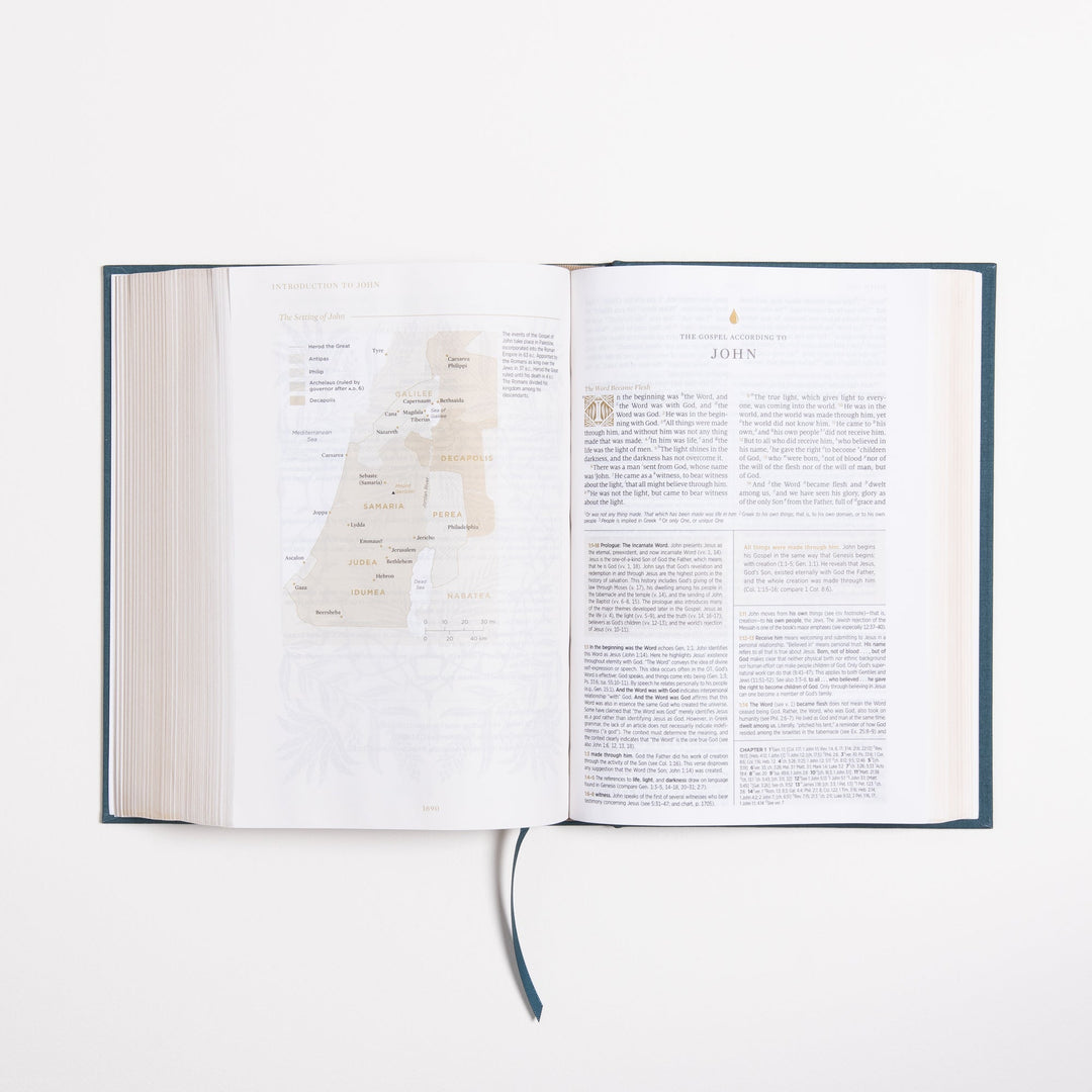 ESV Women's Study Bible - Dark Teal - Cloth over Board