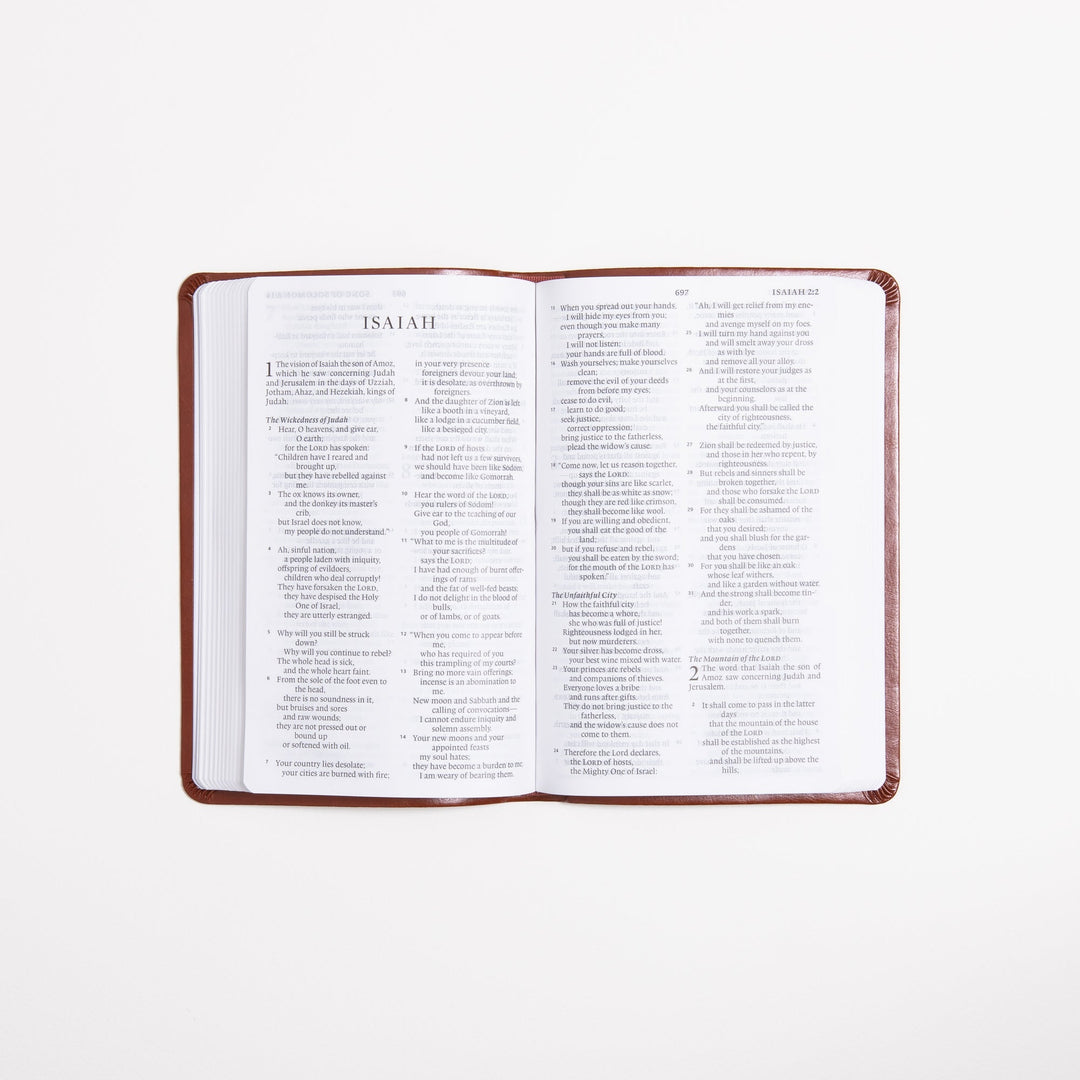 ESV Large Print Value Thinline Bible - Tan - TruTone - Ornament Design