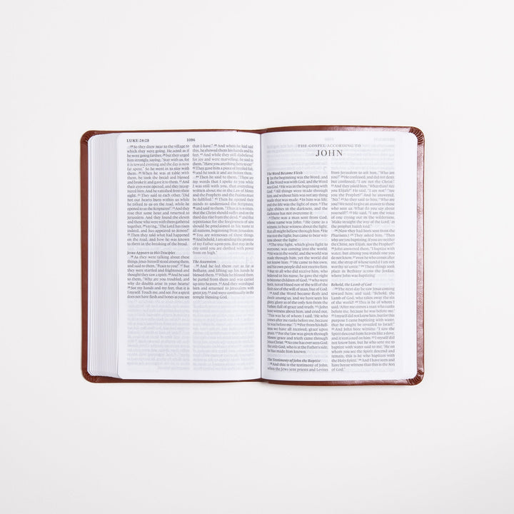 ESV Large Print Value Thinline Bible - Tan - TruTone - Ornament Design