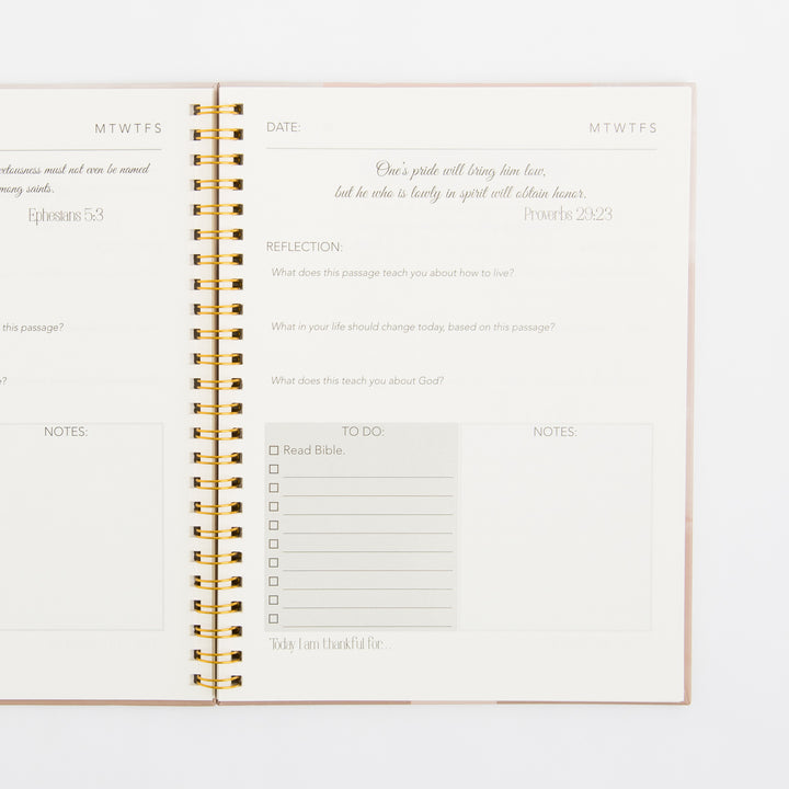 Bible Journaling Kit for Women - Golden Blush Color Theme - Bible Study Supplies Journaling Kit