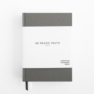 CSB He Reads Truth Bible - Charcoal - Cloth over Board