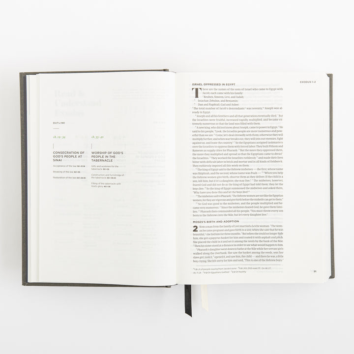 CSB He Reads Truth Bible - Charcoal - Cloth over Board
