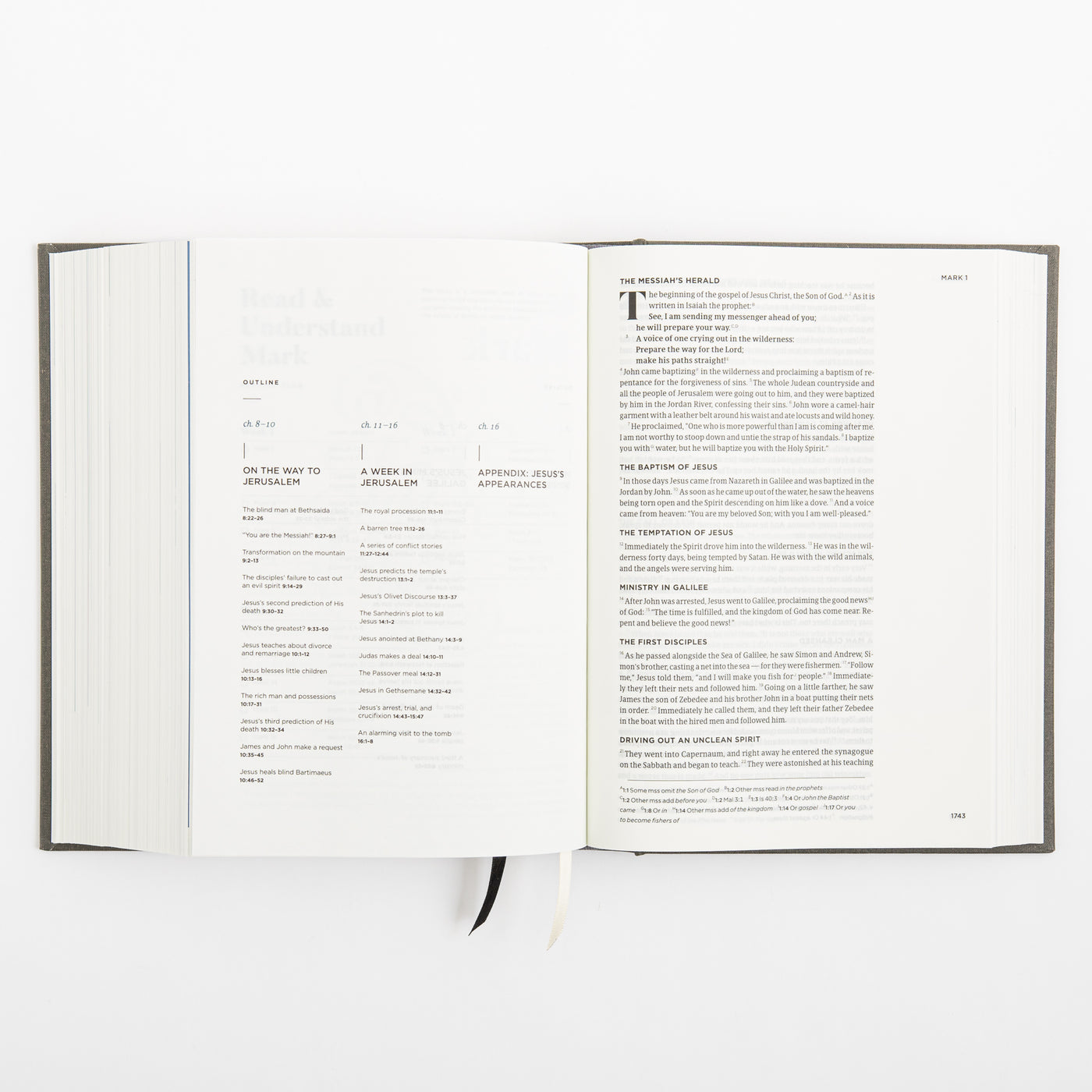 CSB He Reads Truth Bible - Charcoal - Cloth over Board