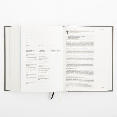 CSB He Reads Truth Bible - Charcoal - Cloth over Board