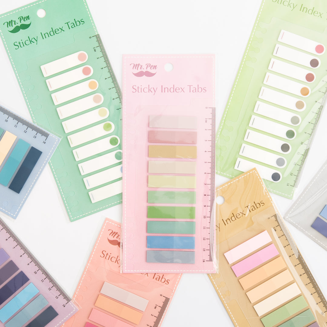 Colorful Sticky Tabs - 1600 Pcs - Transparent Page Markers - Annotating Book Tabs
