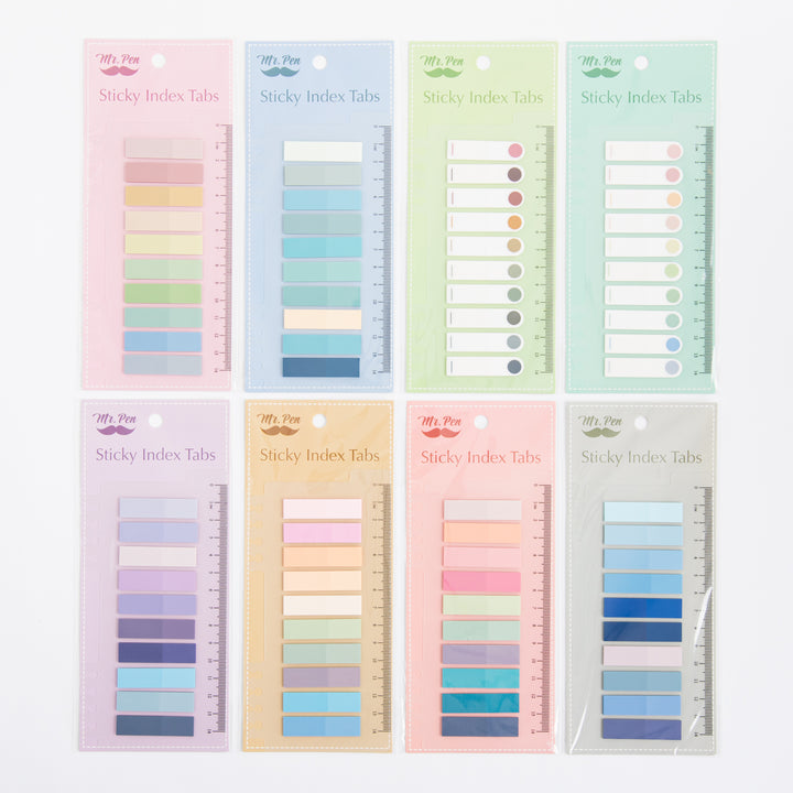 Colorful Sticky Tabs - 1600 Pcs - Transparent Page Markers - Annotating Book Tabs