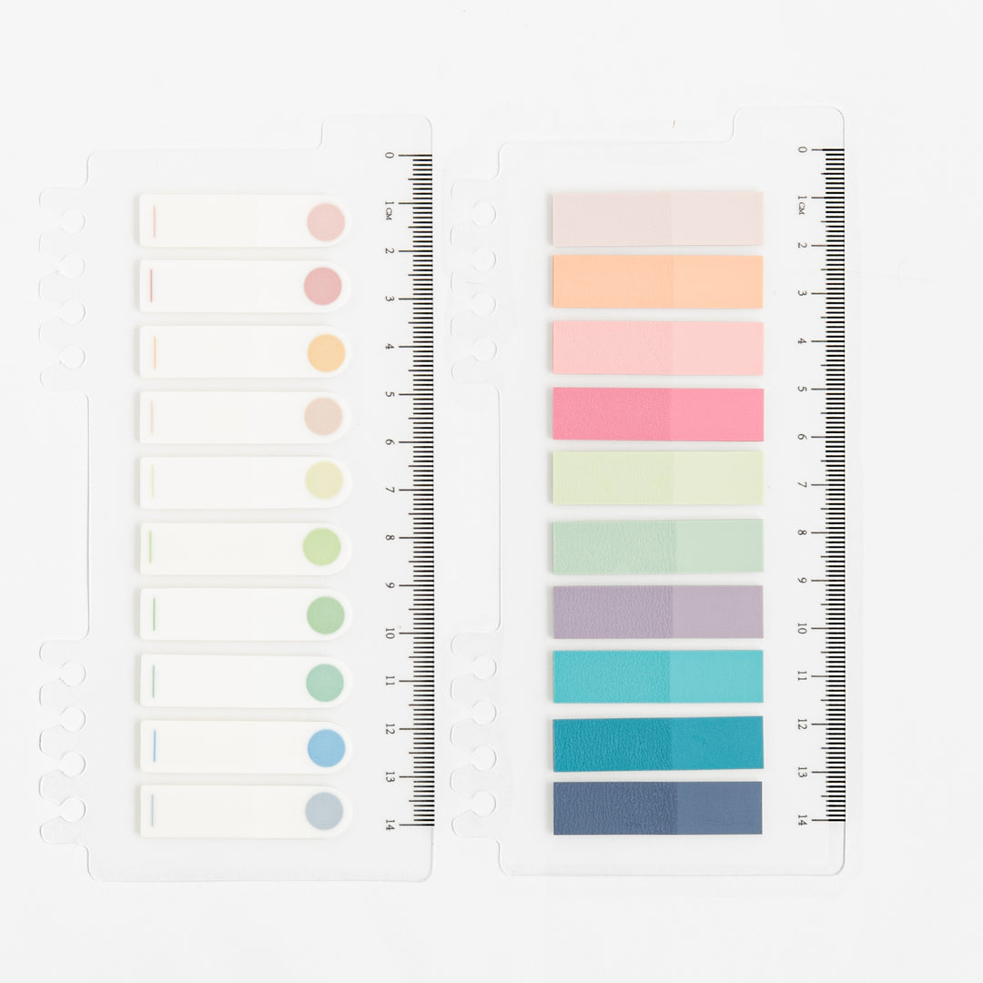 Colorful Sticky Tabs - 1600 Pcs - Transparent Page Markers - Annotating Book Tabs