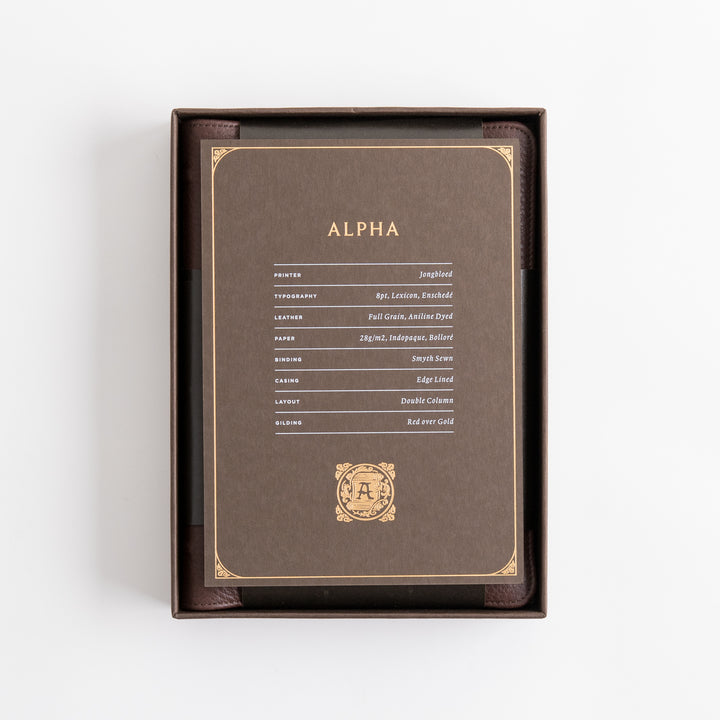 ESV Heirloom Bible, Alpha Personal Size - Calfskin, Mahogany