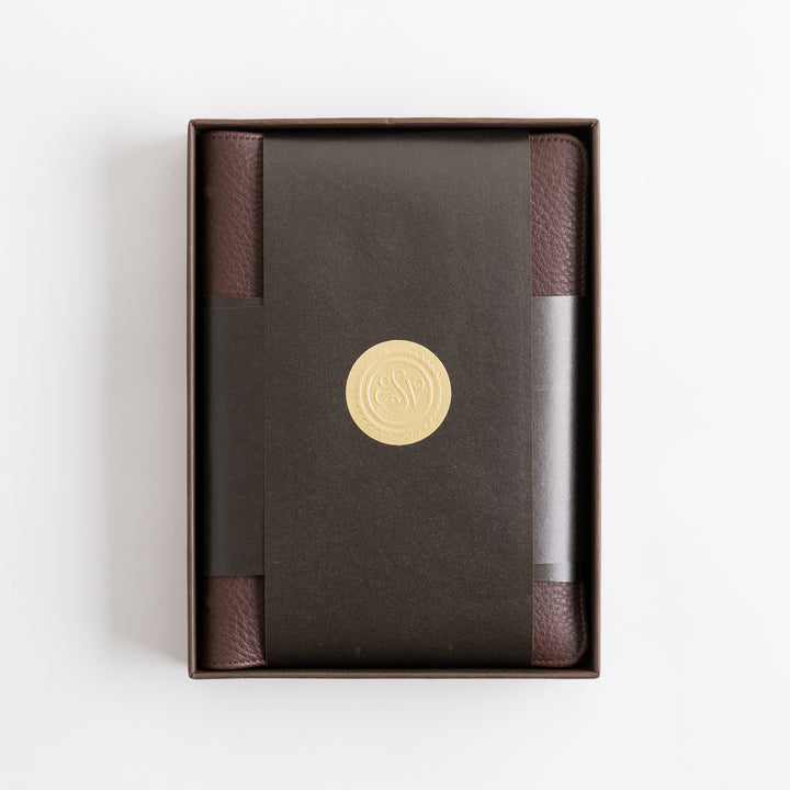 ESV Heirloom Bible, Alpha Personal Size - Calfskin, Mahogany
