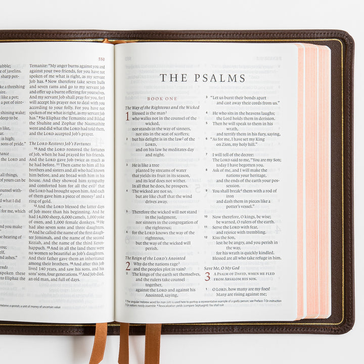 ESV Heirloom Bible, Alpha Personal Size - Calfskin, Mahogany