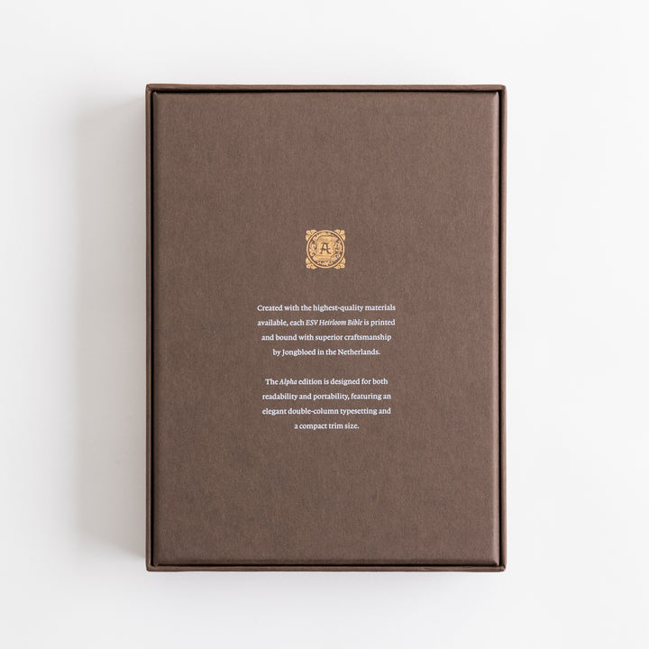 ESV Heirloom Bible, Alpha Personal Size - Goatskin, Black