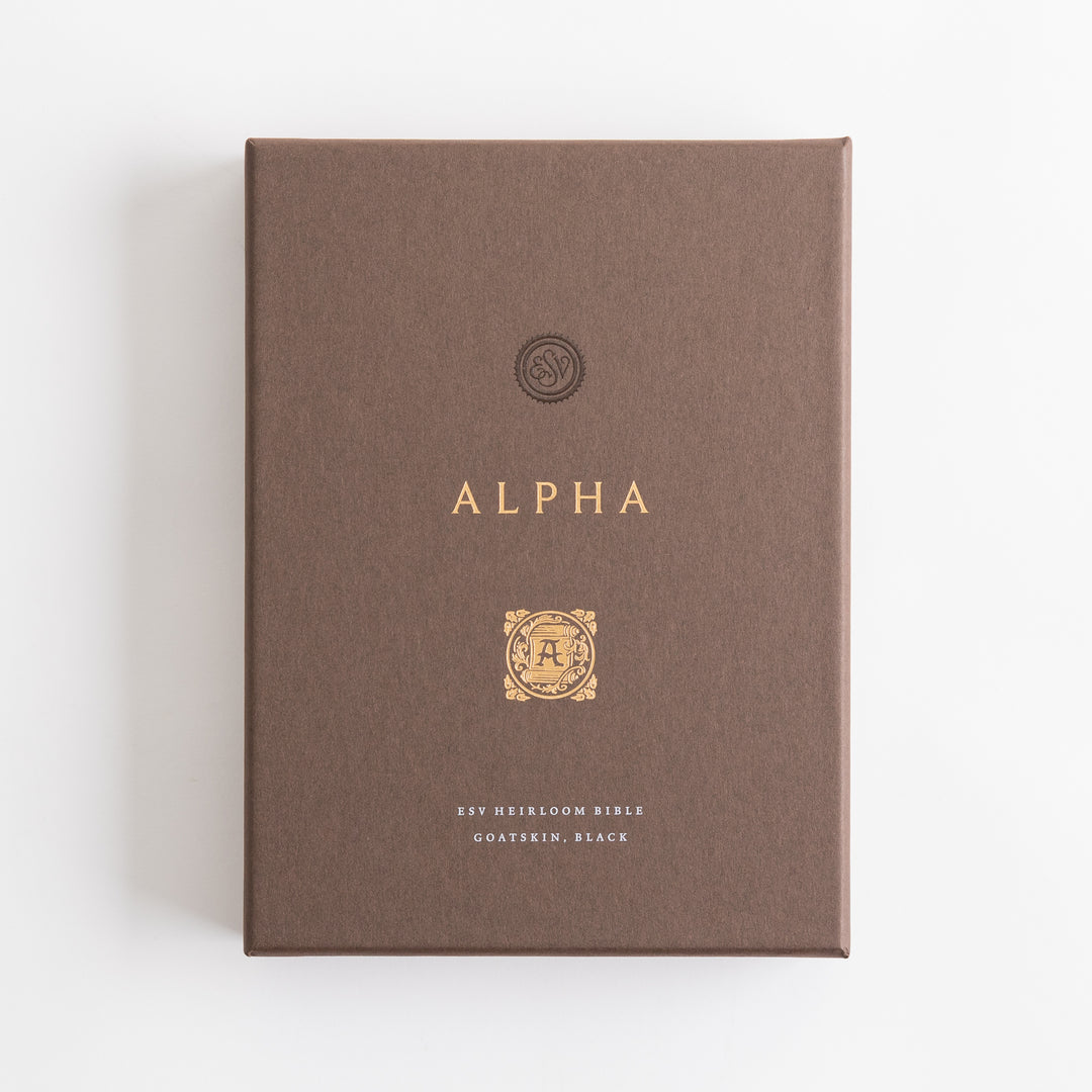 ESV Heirloom Bible, Alpha Personal Size - Goatskin, Black