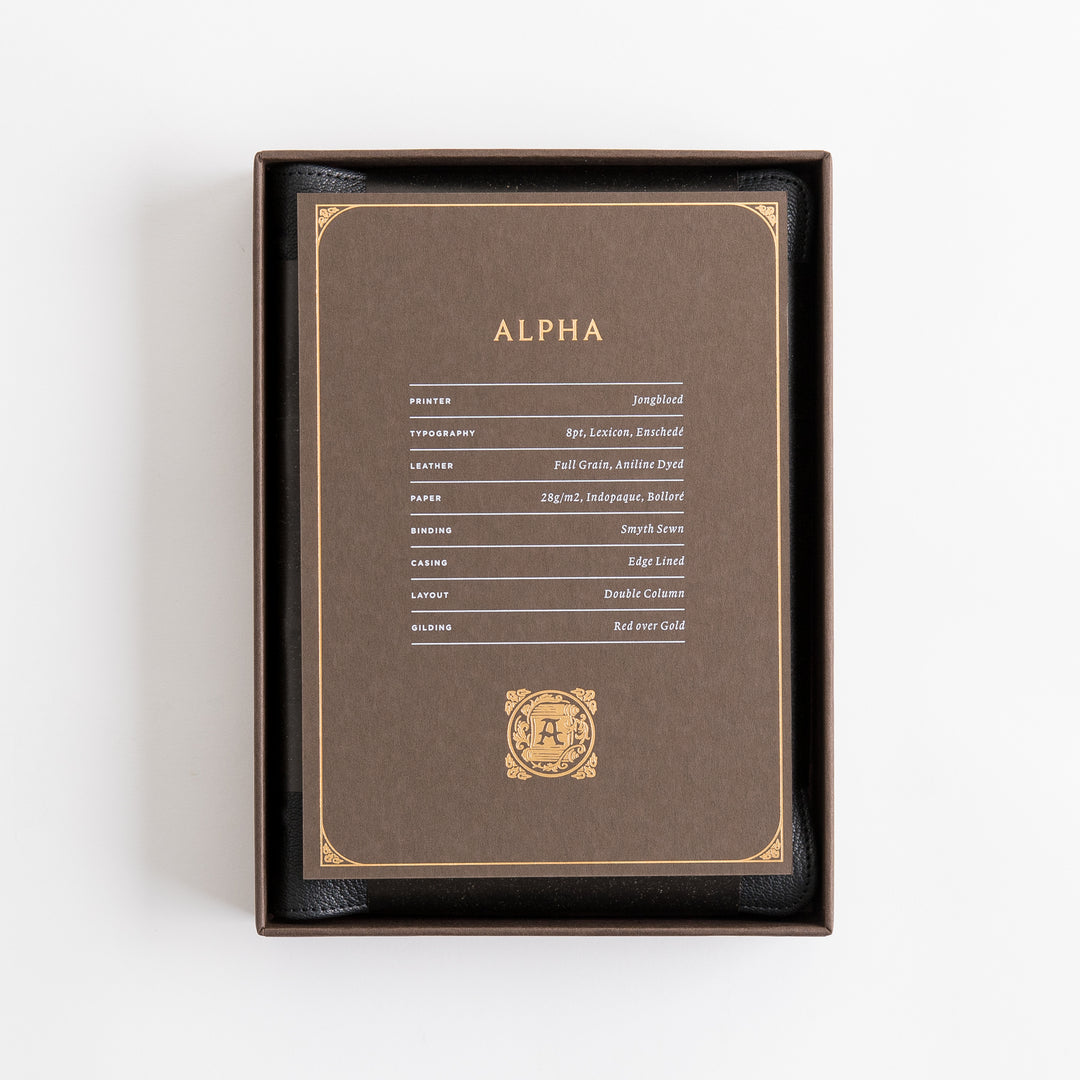 ESV Heirloom Bible, Alpha Personal Size - Goatskin, Black
