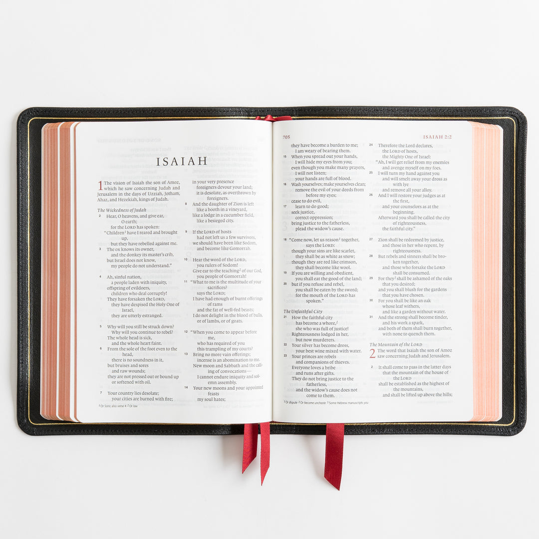 ESV Heirloom Bible, Alpha Personal Size - Goatskin, Black