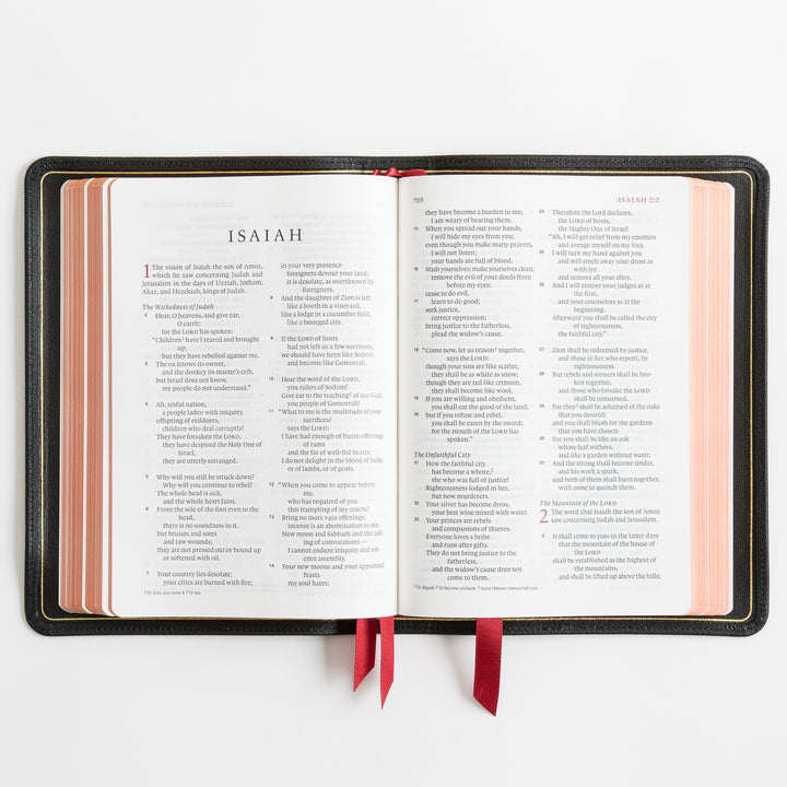 ESV Heirloom Bible, Alpha Personal Size - Goatskin, Black