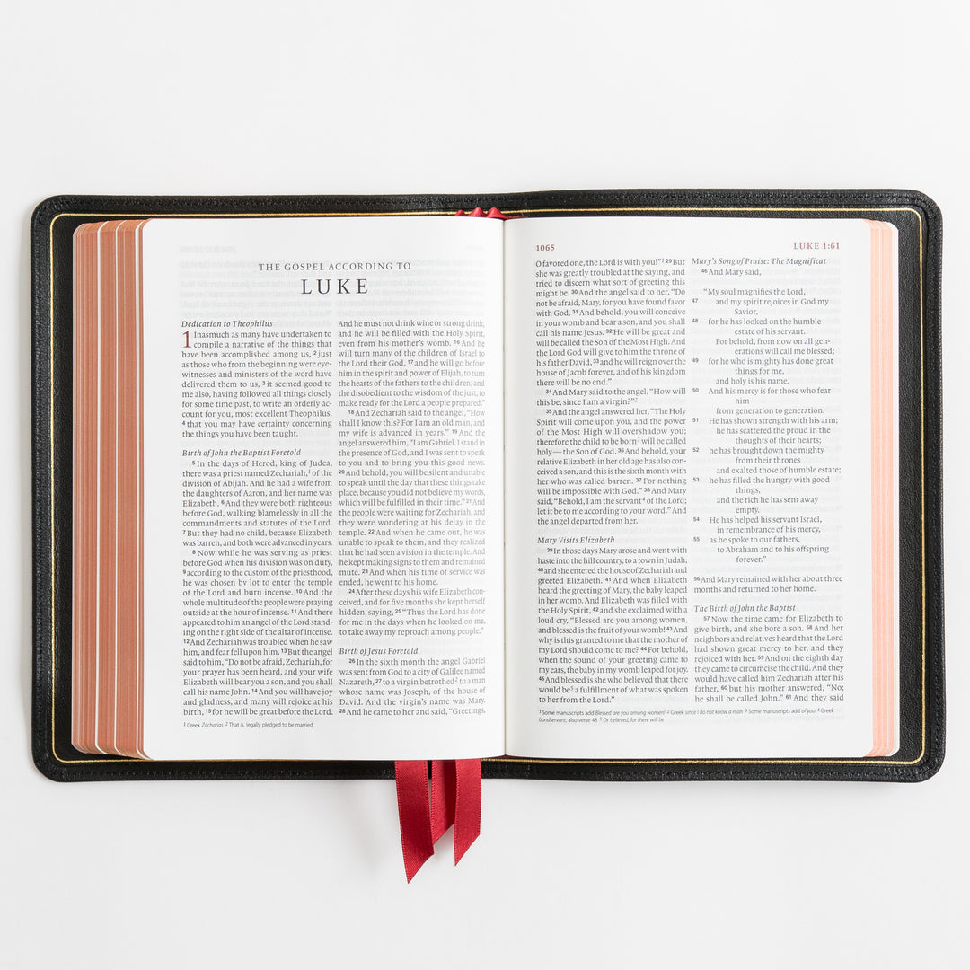 ESV Heirloom Bible, Alpha Personal Size - Goatskin, Black