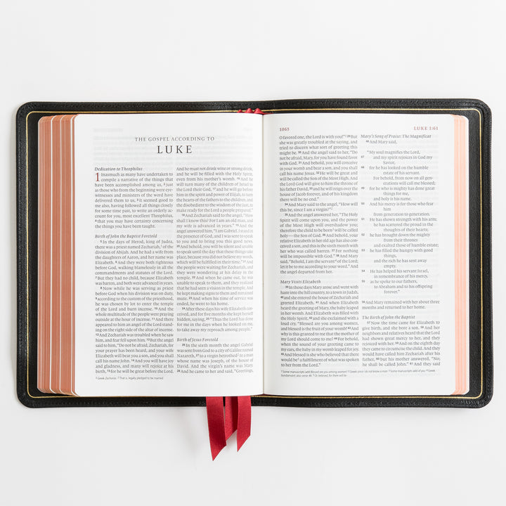 ESV Heirloom Bible, Alpha Personal Size - Goatskin, Black