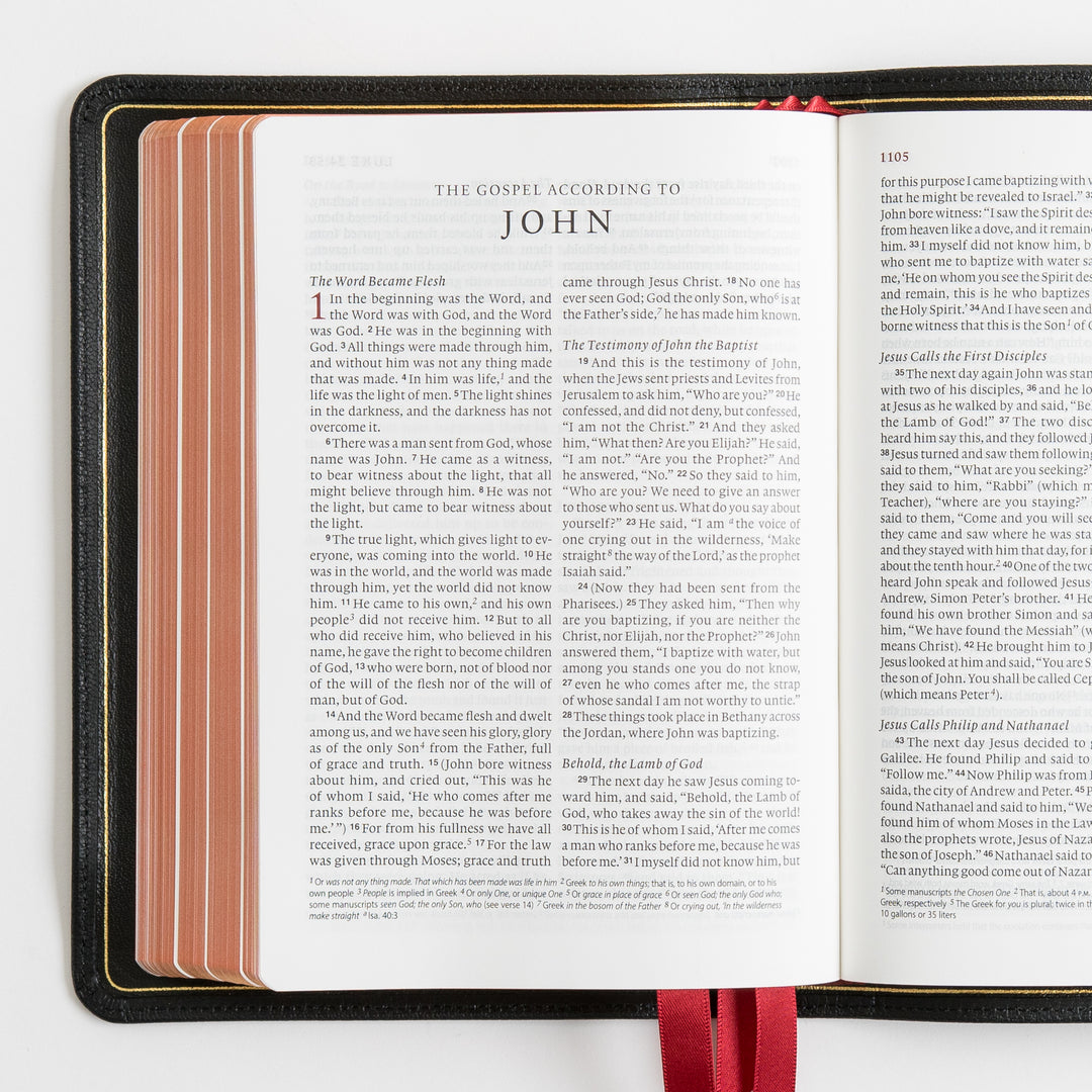 ESV Heirloom Bible, Alpha Personal Size - Goatskin, Black