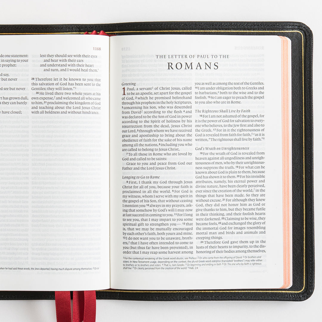 ESV Heirloom Bible, Alpha Personal Size - Goatskin, Black