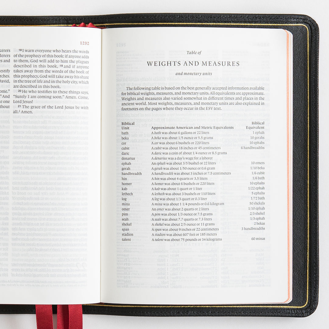 ESV Heirloom Bible, Alpha Personal Size - Goatskin, Black