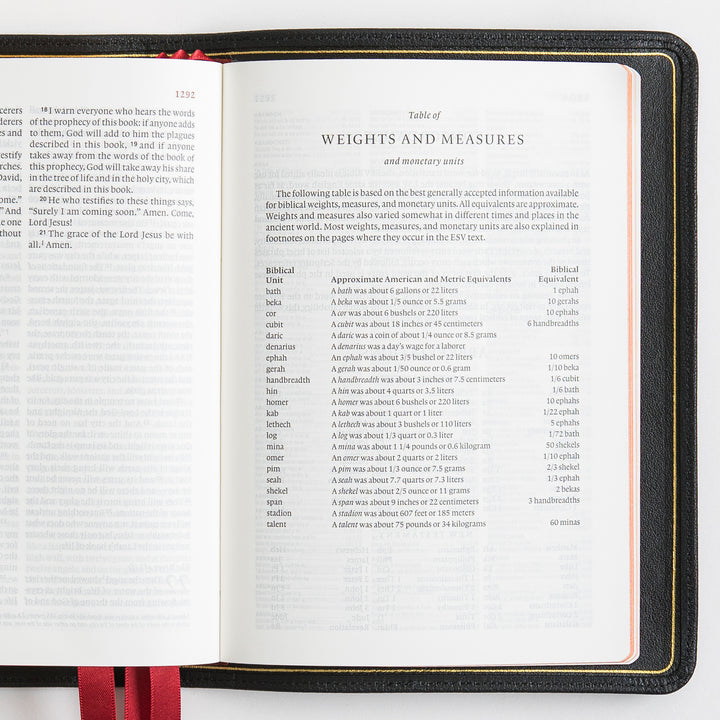 ESV Heirloom Bible, Alpha Personal Size - Goatskin, Black