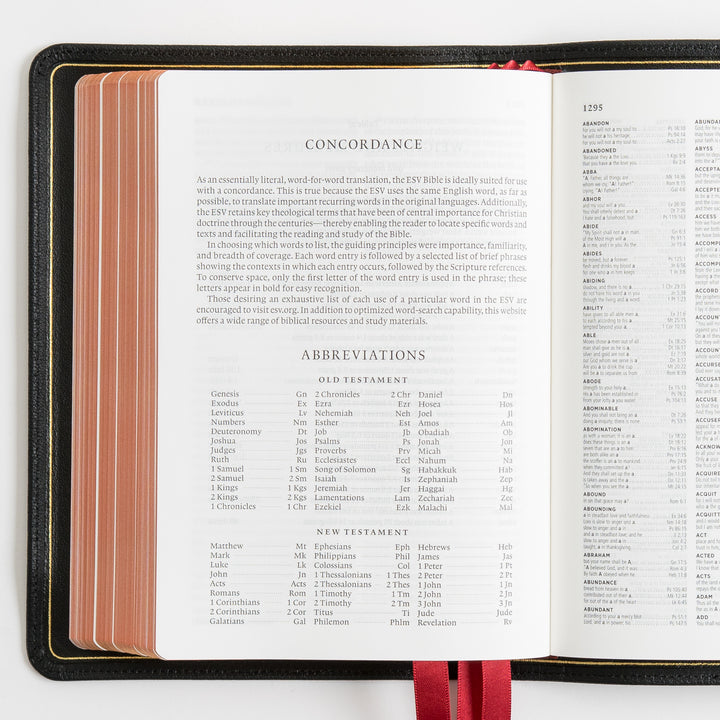 ESV Heirloom Bible, Alpha Personal Size - Goatskin, Black