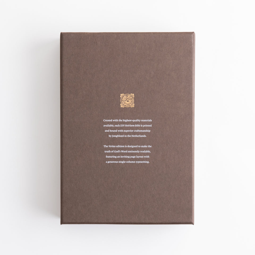 ESV Heirloom Bible, Veritas Single Column - Goatskin, Black