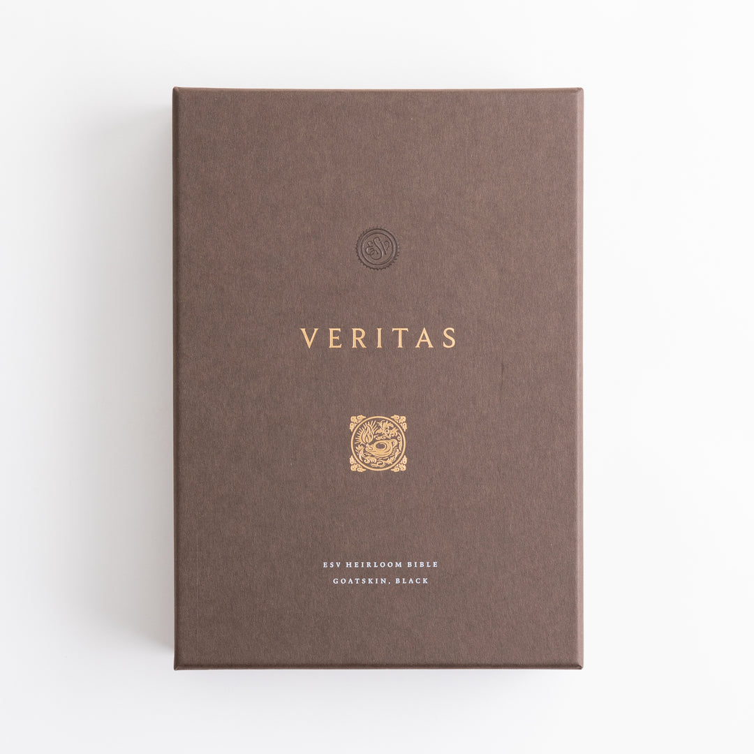 ESV Heirloom Bible, Veritas Single Column - Goatskin, Black