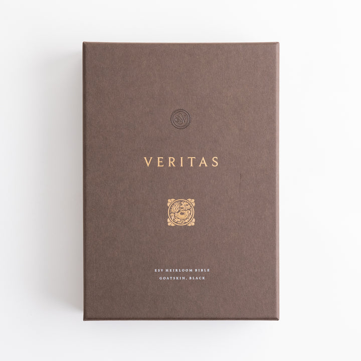 ESV Heirloom Bible, Veritas Single Column - Goatskin, Black