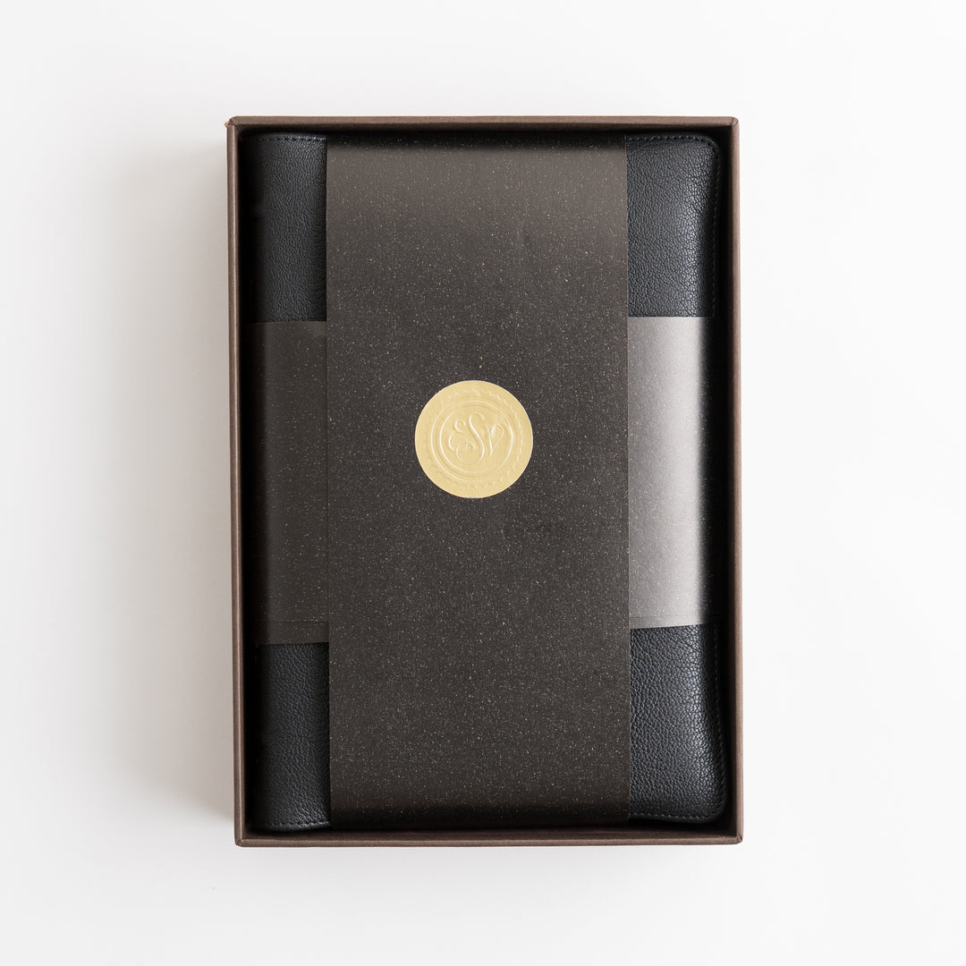 ESV Heirloom Bible, Veritas Single Column - Goatskin, Black