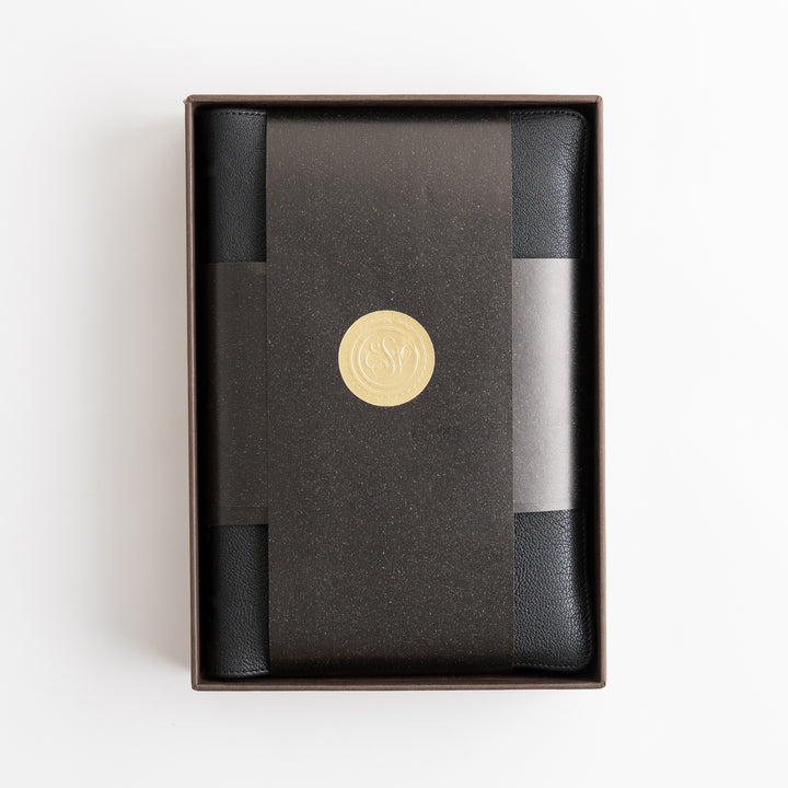 ESV Heirloom Bible, Veritas Single Column - Goatskin, Black