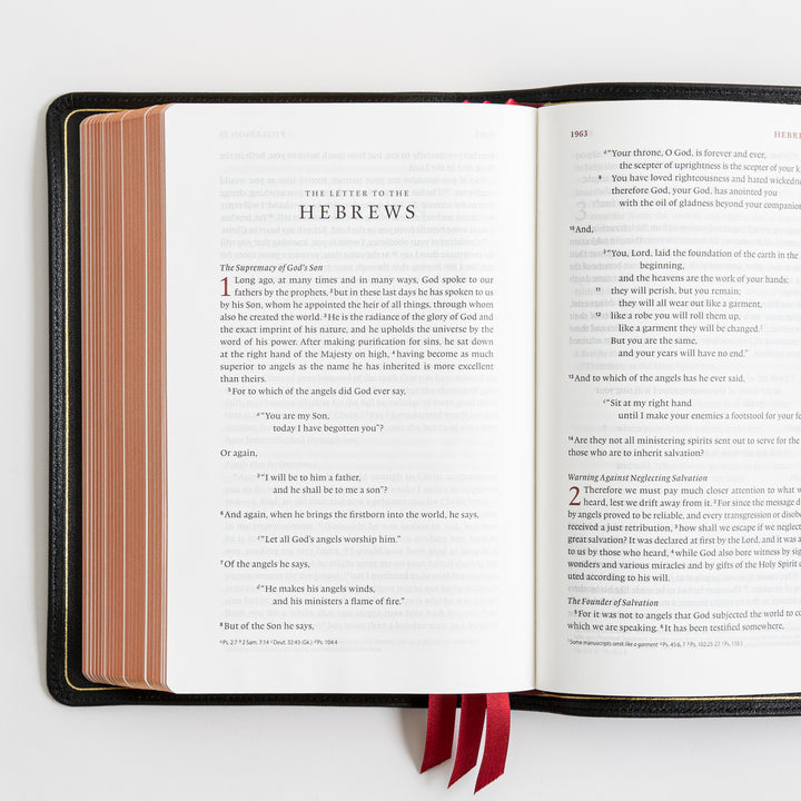 ESV Heirloom Bible, Veritas Single Column - Goatskin, Black