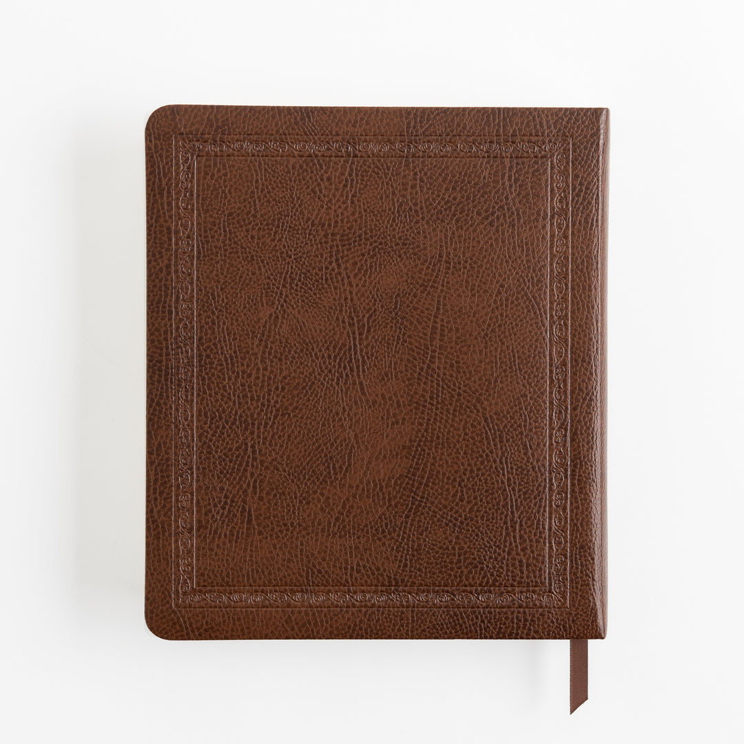 ESV Journaling Bible - Bonded Leather, Mocha, Threshold Design