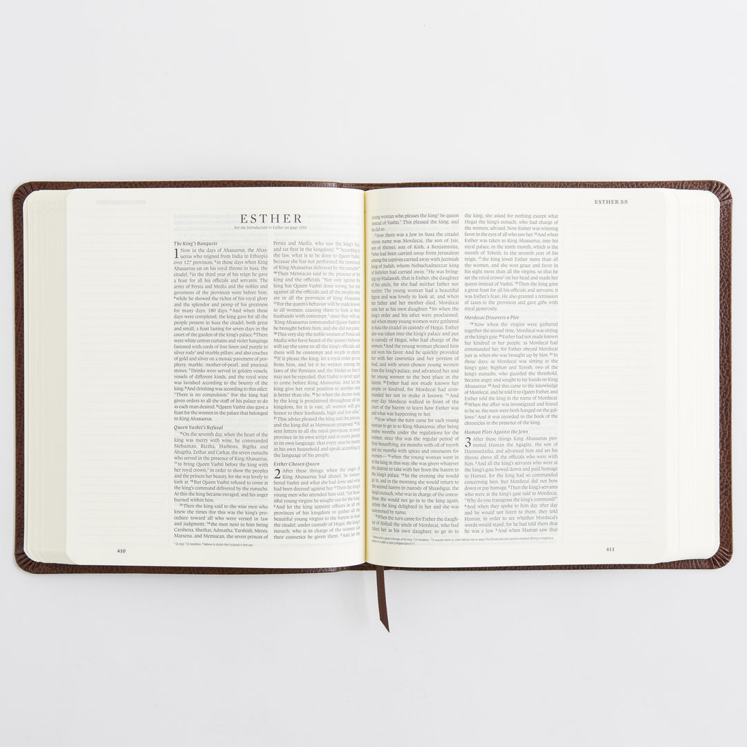 ESV Journaling Bible - Bonded Leather, Mocha, Threshold Design