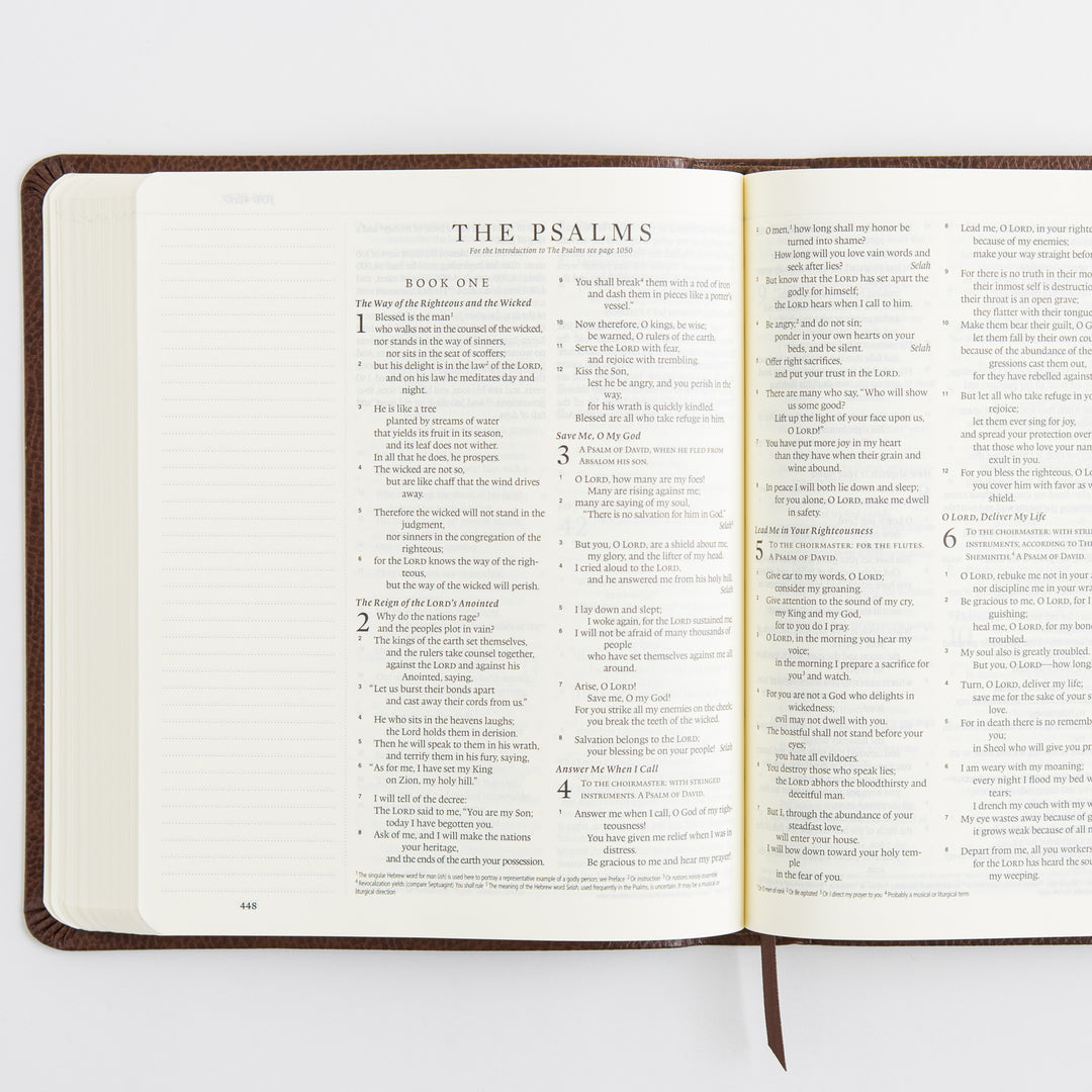ESV Journaling Bible - Bonded Leather, Mocha, Threshold Design