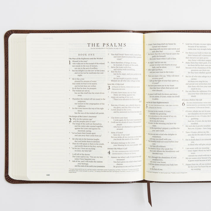 ESV Journaling Bible - Bonded Leather, Mocha, Threshold Design