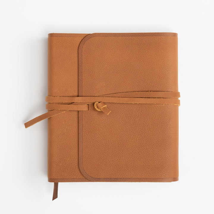 ESV Journaling Bible - Brown - Natural Leather - Flap with Strap