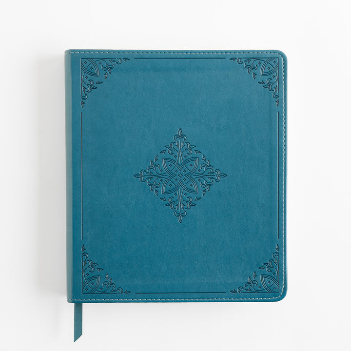 ESV Journaling Bible - TruTone, Deep Teal, Fleur-de-lis Design