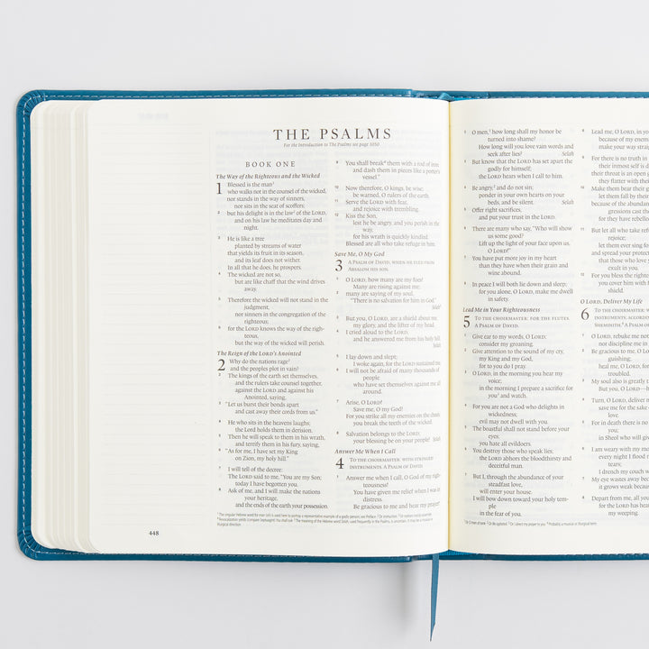 ESV Journaling Bible - TruTone, Deep Teal, Fleur-de-lis Design
