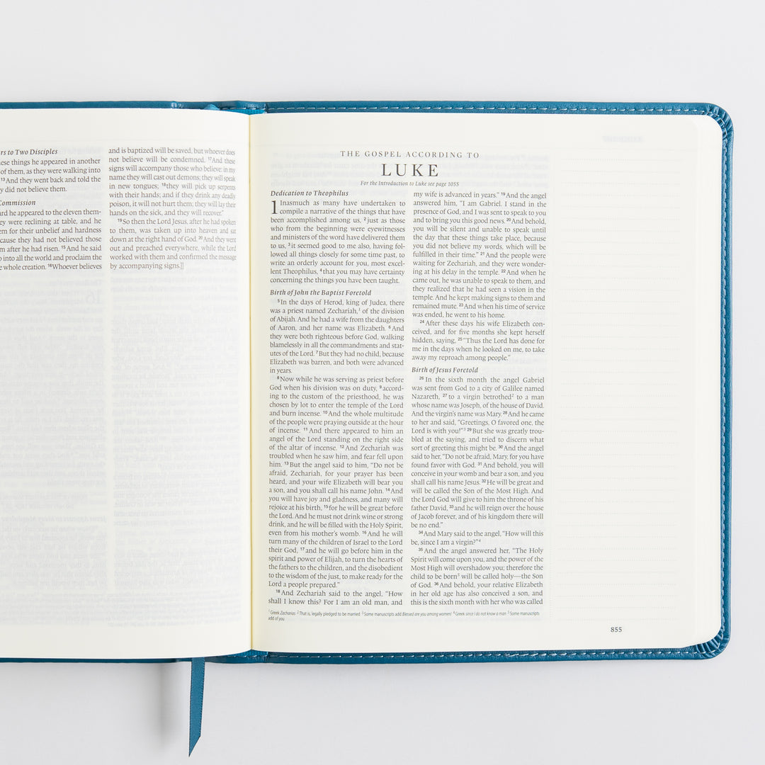 ESV Journaling Bible - TruTone, Deep Teal, Fleur-de-lis Design