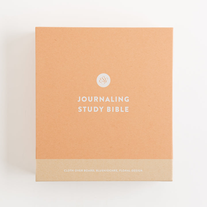 ESV Journaling Study Bible - Cloth over Board, Blush/Ochre, Floral Design