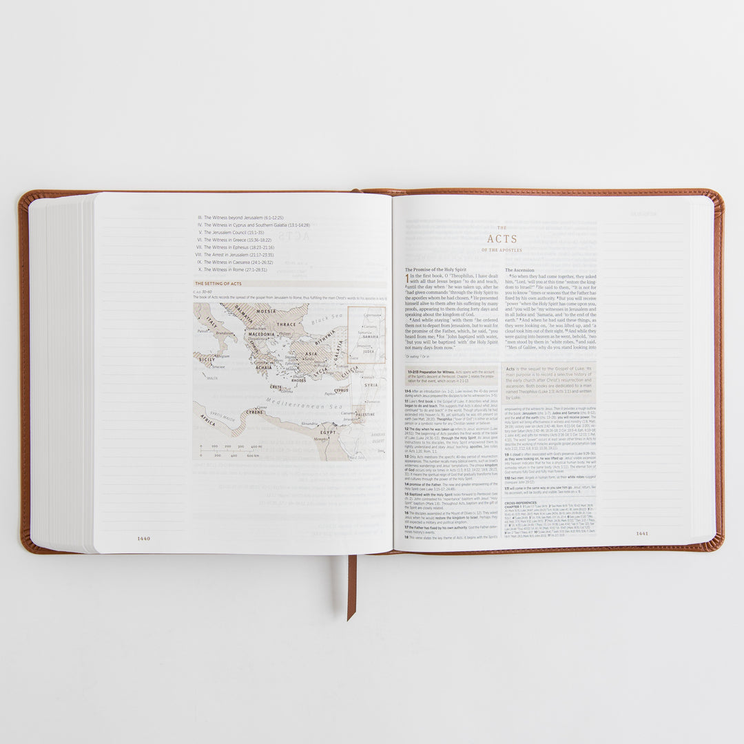 ESV Journaling Study Bible - TruTone, English Saddle